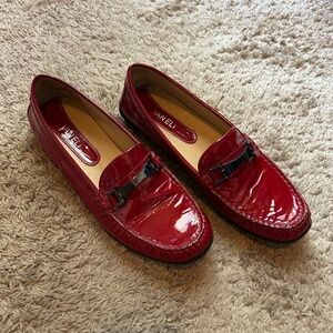 Vaneli Red Patent Leather Abby Loafers Like New Size 10